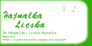 hajnalka licska business card